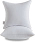 Qeils 18 x 18 Pillow Inserts Set of 2 White Throw Pillow Inserts with Soft Polyester Cover - Rectangle Square Interior Sofa Pillow Inserts Decorative Pillow Insert White Couch Pillow