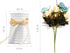 LY EMMET Artificial Rose Bouquets with Ceramics Vase Fake Rose Flowers Decoration for Table Home Office Wedding-Blue