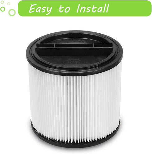 Aoydr Filter Replacement 90304 90350 90333 Compatible with Shop-Vac 5 Gallon Up Wet/Dry Vacuum Cleaners (1+1 Lid)