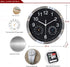 Fzy.bstim Non Ticking Silent Wall Clocks Battery Operated,10 Inch Quality Quartz Analog Wall Clock with Thermometer and Hygrometer,Decorative for Kitchen,Living Room,Bathroom,Office,Garage(Black)