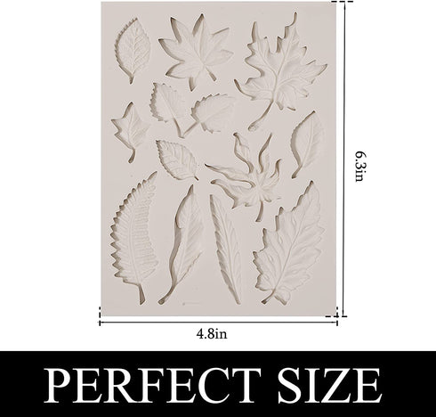 Maple Leaf Fondant Silicone Molds, Chocolate Candy 3D Leaf Silicone Cake Decoration Mold for Wedding, Birthday, Christmas, Halloween, Mother's Day, Cupcake Topper,Polymer Clay Molds