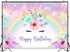 Avezano Unicorn Birthday Backdrop Gold Glitter Rainbow Unicorn Birthday Photo Background Girls Birthday Bokeh Floral Party Decorations Kids Photo Booth Gifts (7x5ft)
