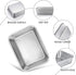 TeamFar Lasagna Pan, Rectangular Cake Pan Brownie Bake Dish Stainless Steel, 12.75—10—3.2", Heavy Duty & Healthy, Deep Side & Brushed Surface, Easy Clean & Dishwasher safe