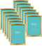 LaVie Home 5x7 Picture Frames (12 Pack, Gold) Simple Designed Photo Frame with High Definition Glass for Wall Mount & Table Top Display, Set of 12 Classic Collection