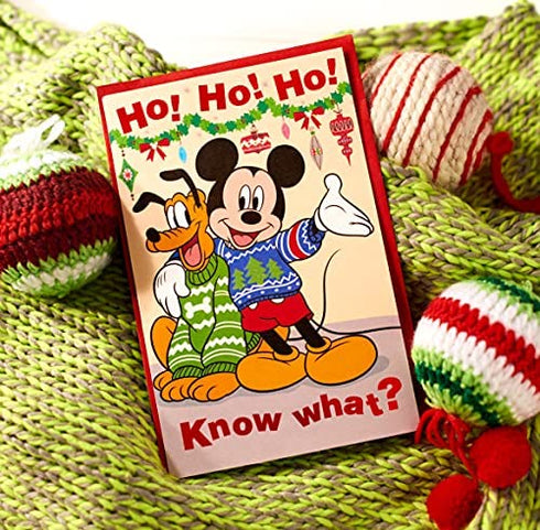 American Greetings Disney Christmas Card for Kids (Mickey Mouse, Santa's Nice List)