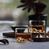 Whiskey Glass Mountain Fuji Style Wine Glass Teacups with Wooden Bottom - Infusing Coffee, Milk, Tea