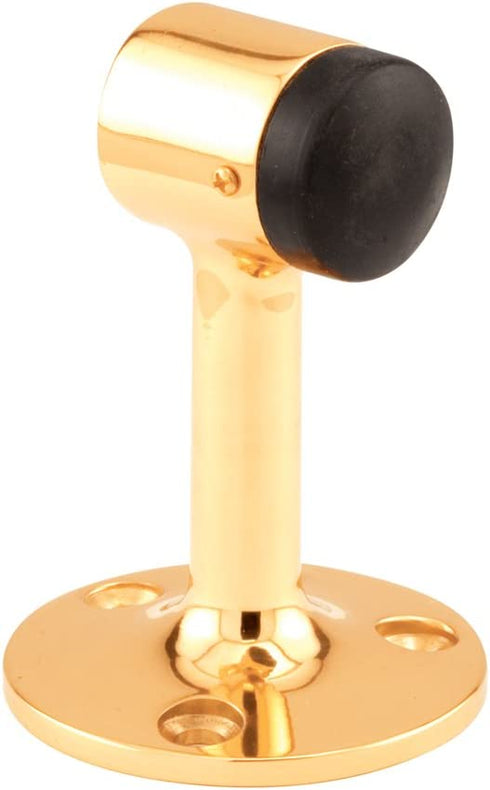 Prime-Line Products J 4600 Door Floor Stop with 2-1/4-Inch Diameter, Polished Solid Brass