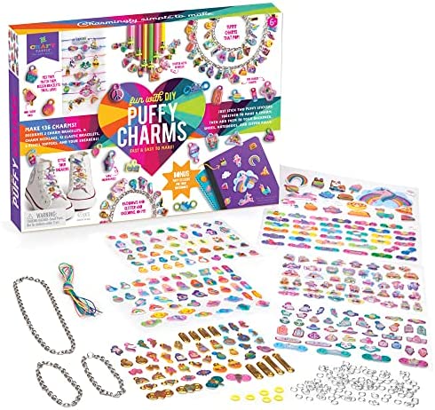 Craft-tastic— Fun With DIY Puffy Charms — Puffy Charms Craft Kit for Kids — Ages 6+