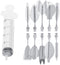 Stainless Jelly Molds, 3D Gelatin Jelly Molds Stainless Steel DIY Pudding Art Needle Syringe Cake Decorating Tool mold kit Stainless Jelly Art(?35100‘M))