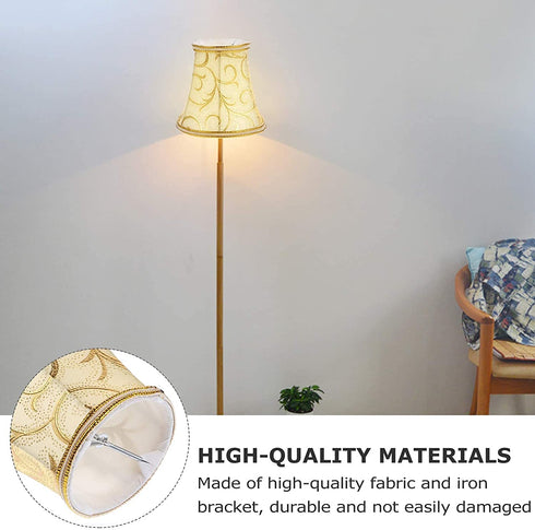 IMIKEYA Small Barrel Lamp Shade DIY Handmade Royal European Style Fabric Lamp Cover Shade Retro Floor Chandelier Light Shade Replacement for Home Shop