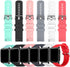 6-Pack Soft Silicone Bands Compatible with SoundPEATS Watch 1 Smart Watch, Quick Release Replacement Bands Sport Wristbands for SoundPEATS Watch 1(NOT for Watch Pro 1)