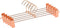 Jetdio Metal Heavy Duty Pants Skirt Slack Hangers,Trousers Hangers with Two Adjustable Non Slip Clips Hanger Rack Swivel Hook, 12 Pack, Copper Gold