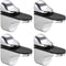 uxcell Glass Shelf Bracket Wall Mount Adjustable Zinc Alloy Bright Chrome Clamp for 3-20mm Thickness 4pcs