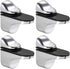 uxcell Glass Shelf Bracket Wall Mount Adjustable Zinc Alloy Bright Chrome Clamp for 3-20mm Thickness 4pcs