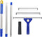 BITOPE 59" Long-Handled Window Squeegee with 3 Replaceable Water Squeegee Blades(8",10",12"), Removable Extension Pole Window Cleaner Squeegee for Shower Glass Door, Car Window, Window, Tile(Blue)