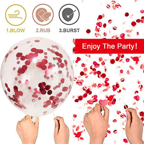 80 Pieces Valentines Day Balloons Party Decoration Supplies - Red Pink White Heart Balloons Kit for Valentines Wedding Engagement Party Decorations