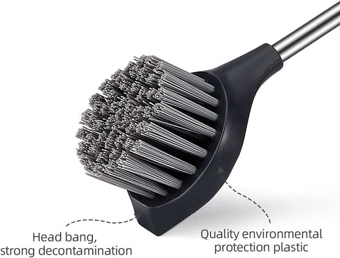 TIKKES Kitchen Dish Brush with Bamboo Handle, Scrub Brush for Pans and Pots, Bath Scrubber, Floor Cleaner, Pack of 2