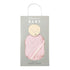 Stephan Baby Cotton + Viscose Swaddle Blanket, 45" x 45", Pink with Micro Pompom Trim