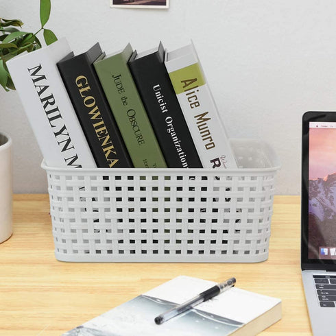 Tstorage Plastic Small Storage Baskets for Kitchen, Bathroom, Office, 6 Packs
