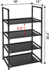 esonstyle 4 Tier Shoe Rack Lightweight Small Shoe Rack 6-8 Pairs Storage Organizer Narrow Shoe Rack for Entryway Shoe Rack Small Shoe Shelf
