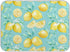 Absorbent Dish Drying Mat for Kitchen Counter - Yellow lemon teal background Microfiber Drying Pad, Reversible Drainer Mats for Countertop, Large 16 x 18 inch