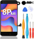 Ayake for iPhone 8 Plus Screen Replacement with Home Button, Full Assembly Retina LCD Touch Display Digitizer with Front Camera+Earpiece Speaker+Proximity Sensor+Tools for A1864, A1897, A1898 (Black)