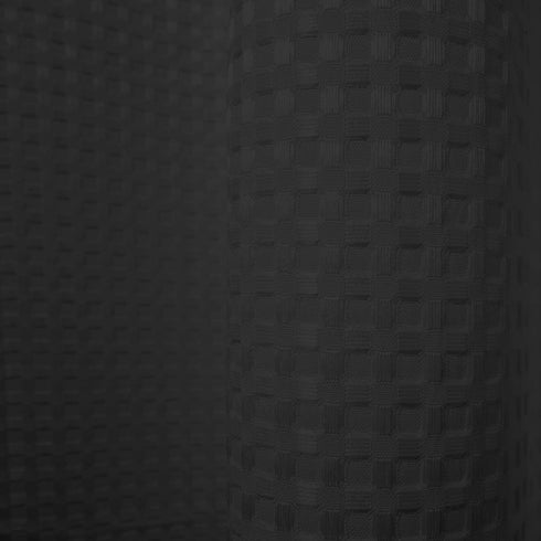 The Basic Living Waffle Shower Curtain, Fabric Shower Curtains with Waffle Weave Hotel Quality Bathroom Shower Curtains, Black, 72 x 84 Inches