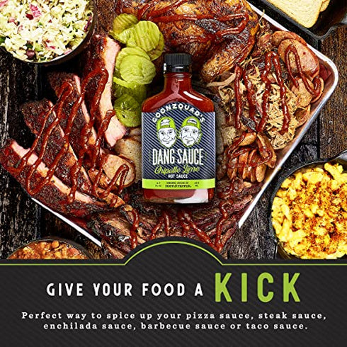 Hoff and Pepper Goonzquad Dang Sauce Handmade Chipotle Lime Hot Sauce Farm-Fresh Tennessee Peppers for the Jalapeno Pepper Hot Sauce Lover Keto Spicy Goodness Seasoning, (6.7 fl oz)