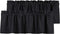 Valea Home Blackout Valance Curtains Waterproof Soft Rod Pocket Valance for Kitchen and Bathroom Window Room Darkening Valances for Bedroom, 2 Panels, 52 inch x 18 inch, Black