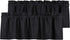 Valea Home Blackout Valance Curtains Waterproof Soft Rod Pocket Valance for Kitchen and Bathroom Window Room Darkening Valances for Bedroom, 2 Panels, 52 inch x 18 inch, Black