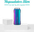 BrüMate Hopsulator Slim Double-Walled Stainless Steel Insulated Can Cooler for 12 Oz Slim Cans (Rainbow Titanium)