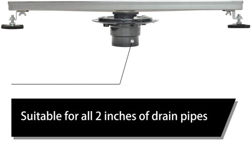 SaniteModar 2-in ABS Shower Drain Base can be used with any Size of Square and Linear Floor Shower Drain,It is Equipped with Threaded Joints and Rubber Joints¦¦