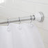 Splash Home Regal Shower Curtain Rod, 42-72 inch Adjustable Tension Spring Hold, Bathroom Accessories, Rust Resistant, Anti-Slip, No Drilling, Easy to Use - Chrome