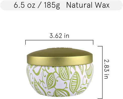 LA JOLIE MUSE Coconut Limeade Scented Candle, Coconut Lime Candle, Natural Soy Wax Candle, 45 Hours Long Burning, Home Fragrance, Portable Travel Tin Candles, 6.5 OZ