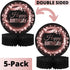 Birthday Table Centerpiece Decorations -5-Pack Double Sided Cardstock & Tissue Paper Honeycomb Happy Birthday Decoration - 12 Rose Gold Birthday Party Decorations Centerpieces for Table Decorations