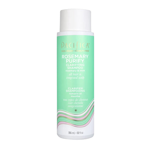 Pacifica Beauty, Rosemary Purify Invigorating Shampoo, Soothing Mint, Detox Scalp and Hair from Product Buildup & Excess Oil, Sulfate Free, Silicone Free, Vegan & Cruelty Free