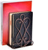 Artkingdome 1 Pair Luxury Old School Bookends Retro Organizer Books End Stand Desk Holder Racks Non-Skid Bookcase Library Decorative Bookend Gift w/Padding