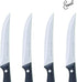 Emeril Lagasse Steak Knife Set of 8, 4.5? Stainless Steel Serrated Blades, Premium Kitchen Steak Knife Set with Black Handles