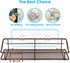 Nieifi Shower Caddy Shelf Storage Rack Adhesive Without Drilling Stainless Steel with Hooks for Washroom, Lavatory, Restroom, Toilet, Bathroom, Kitchen - 2 Pack Bronze