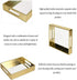 Vixdonos Decorative Mirror Tray,Gold Vanity Tray,Leather Catchall Organizer for Makeup,Perfume and Cosmetic on Dresser or Coffee Table(Small, Gold)