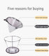 AINAAN Honeycombed Stainless Steel Coffee Filter, Reusable Tapered dripper with Removable Cup Holder, 2019, New Generation