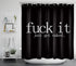 LB Fuck It Get Naked Shower Curtain Funny Quotes Black and White Shower Curtains for Adults Men Women Bathroom Decor with 12 Hooks 72x72 inch Waterproof Polyester Fabric