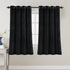 Velvet Curtains for Bedroom-Velvet Curtains 63 Inches Room Darkening Super Soft Luxury Velvet Textured Drapes Thermal Insulated Grommet Panels for Living Room(2 Panels, 52 x 63 Inch, Black)