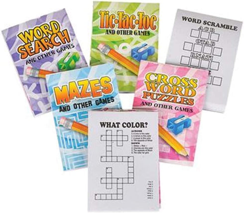HAPPY DEALS ~ 36 pc- Mini Fun and Games Mini Activity Coloring Books - Bulk Class / Group Pack - Toys and Novelties