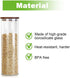 Vensp Tall Borosilicate Glass Food Storage Jar for Spaghetti,Spaghetti Container(63 Floz), Noodle Holder Storage Sealed Container with Wooden Lid,Airtight Clear Glass Kitchen Canister Wood Lid