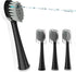 Replacement Flossing Toothbrush Heads - Compact Floss Brush Head with Crystal Cap- 3 Count - Black