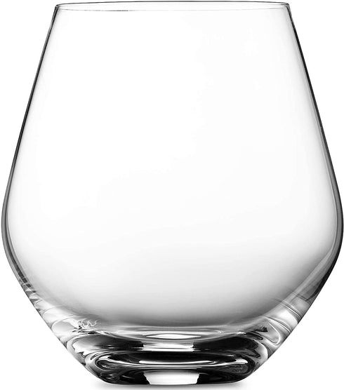 Godinger Wine Glasses, Stemless Wine Glasses, Red Wine Glasses, Drinking Glasses, European Made Stemless Wine Glass - 17oz, Set of 4