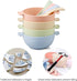 shopwithgreen Unbreakable Kids Bowls -Microwave Dishwasher Safe- Wheat Straw Snack Bowl Sets for Kids/Toddler/Children/Baby Feeding - 4 Bowls and 4 Spoons, Lightweight and Durable (Small)