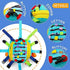 beetoy Sensory Buckle Pillow Zipper Toys for Toddlers 1-3, Toddler Travel Toys for Plane Car, Learning Activity Toys - Develop Fine Motor Basic Life Skills, Baby Quiet Toys Ideal Gift for 12 Months+