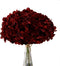 AVIVIHO Hydrangea Silk Flowers Burgundy Heads Pack of 10 Big Hydrangea Flowers Artificial with Stems for Wedding Home Party Shop Baby Shower Decor